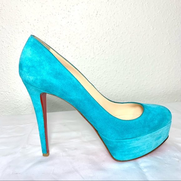 Christian Louboutin Shoes - Christian Louboutin✨ Bianca suede platform turquoise
